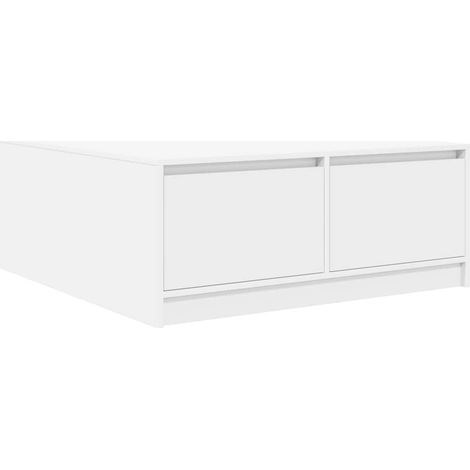 Maison Exclusive - Tavolino da Salotto con Cassetti Bianco 100x100x40 cm