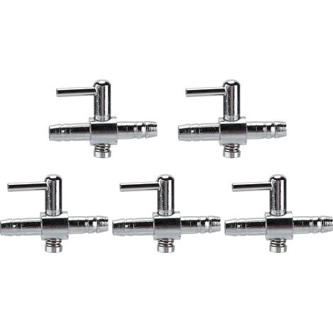 5 Pièces Valve à Air pour Aquarium en Acier Inoxydable, Clapet Anti-Retour à Levier pour Contrôle du Débit dans les Aquariums (1/5)