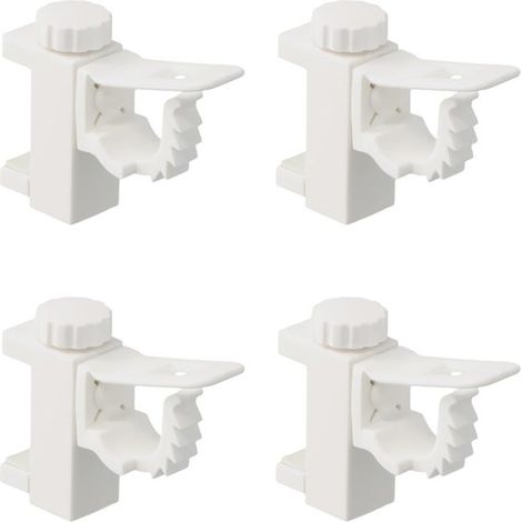 4 Pièces Support De Support De Pince Porte-Rideaux, Supports De Tringle à Rideaux sans Perçage, Barre Transversale Réglable pour Les Armoires (1/5)