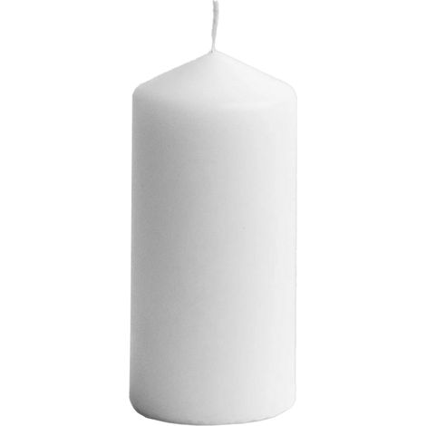 Pack x 2 unidades Vela Natural sin Aroma Combustión 45 horas BLANCO Alto 15cm - SpazioLuzio