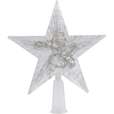 Étoile lumineuse LED blanc chaud pour sapin de Noël – Cime d’arbre scintillante, décoration élégante pour toutes tailles d’arbres (1/5)
