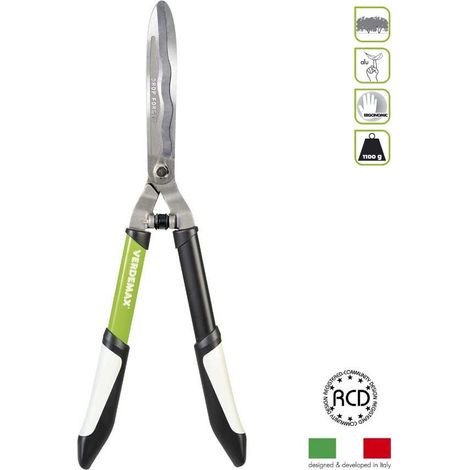 Tagliasiepi Forgiato Professionale – lame ondulate, lunghezza 23 cm (1/2)