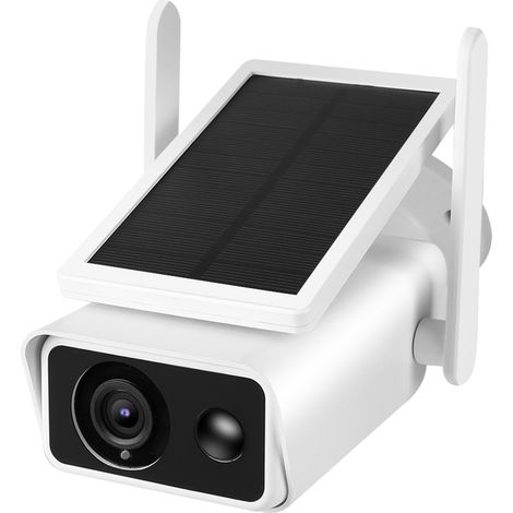 Caméra solaire extérieure sans fil 1080p, étanche, vision nocturne à distance, alimentée par batterie, avec fonction de surveillance à distance. (1/5)