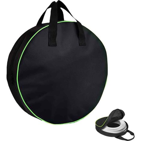 Sac De Rangement Câble De Charge Voiture Électrique - 40x13 Cm - Imperméable Avec Fermeture Éclair - Pour Coffre Et Outils De Jardin - Noir - 1 Pièce (1/5)