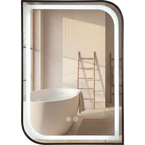 Spiegel Rea Zone 80X60 Led Black (1/5)