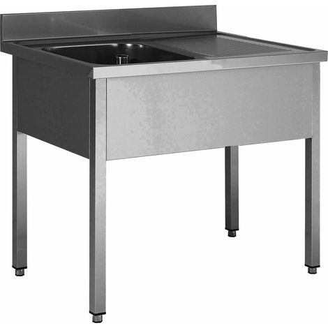PLONGE INOX DEMONTABLE, 1 BAC A GAUCHE - L2G