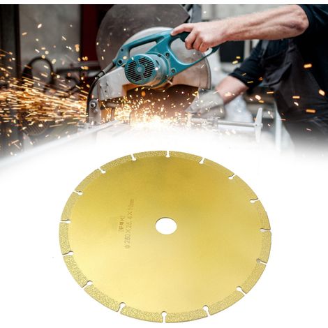 Lame de scie diamantée brasée 25025,410 mm, disque de coupe et de meulage pour fonte, acier inoxydable, métal, fibre de verre et marbre (1/5)