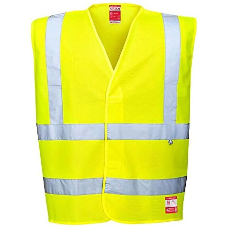 Portwest FR71 Gilet Ignifugo Antistatico ad Alta Visibilità., Taglia L/XL, Giallo (1/2)