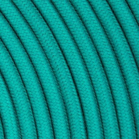Fil Électrique Tissu Vert Emeraude 2x0,75mm² - Câble Électrique Textile de Qualité