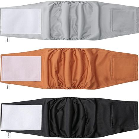 Washable Reusable Nappy for Male Dog Protection During Physiological Periods, Heats and Incontinence S (29-34 cm) (1/5)