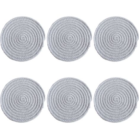 Sous-Verre À Boisson Tissé Main - Absorbant Et Résistant À La Chaleur - Pour Table De Cuisine Ou Salon - Lot De 6 (1/5)