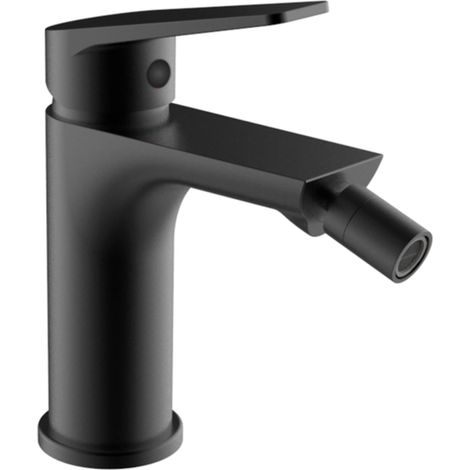 Schläfer 26505815 Miscelatore Monocomando per Bidet Bagno serie Leonardo con Scarico automatico 1 1/4, Rubinetto Monoforo Cartuccia diam35mm Nero Opaco, Made in Italy (1/5)