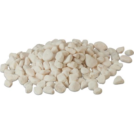 Weißer Marmorkies 5 kg – 15–25 mm für Gartenbeete, Blumentöpfe und Grabdekoration (1/5)