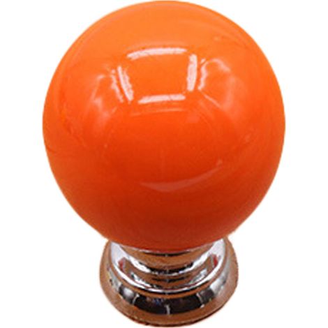 Poignée de meuble en céramique forme cerise, tiroir placard armoire, bouton de porte orange, quincaillerie mobilier, poignée tirage vintage, 1 pièce. (1/2)