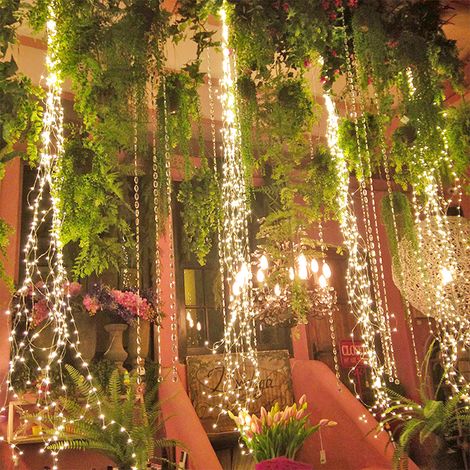 Set mit 10 solarbetriebenen Lichterketten mit 100 LEDs, Kupferdraht-Efeu-Design, Dekoration für Gartenpartys (1/4)