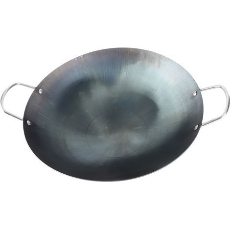Dicke, gusseiserne Bratpfanne, leicht zu reinigen, mit Doppelgriff, ideal für das tägliche Kochen zu Hause. (1/5)