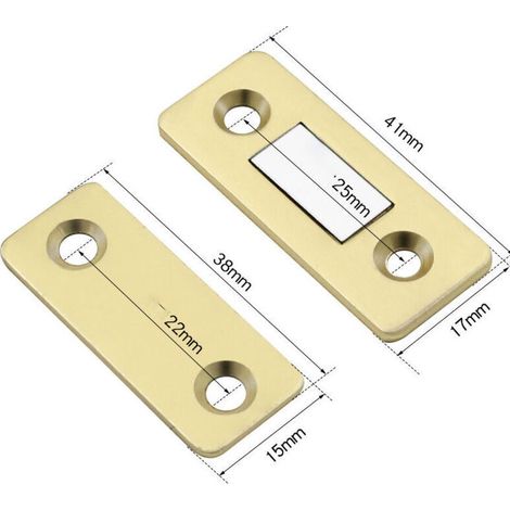 Aimant pour porte de placard, lot de 4, loquet magnétique très fin. (1/3)