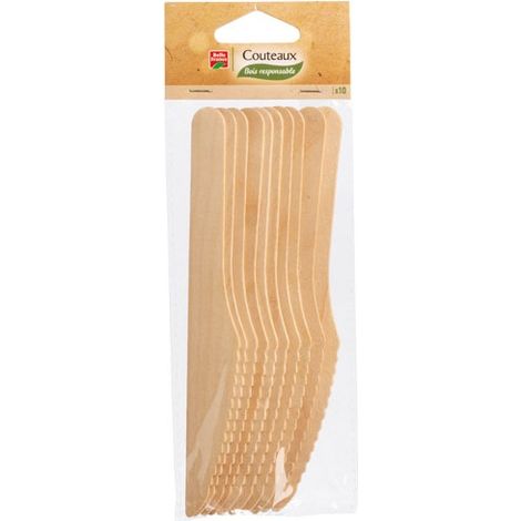 Coltelli usa e getta in legno X10 - Belle France