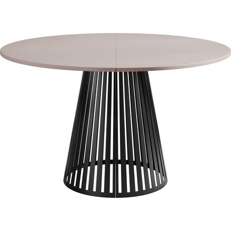 Mesa Prudentia II, Cachemira + Negro, 76x0x0cm, Alargamiento, Aglomerado laminado, Metal