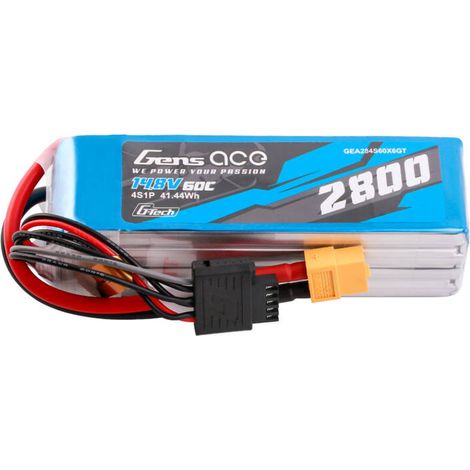 Gens ace G-Tech Soaring 2800mAh 14.8V 60C 4S1P LiPo XT60 (1/4)