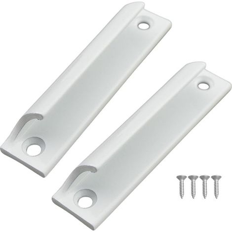 2 Pièces Poignée de Porte - Poignée de Porte Coulissante en Alliage D'aluminium - Poignee de Porte Exterieur avec Vis pour Portes Fenêtres Tiroirs Portes de Placard - Blanc(96cm) (1/4)