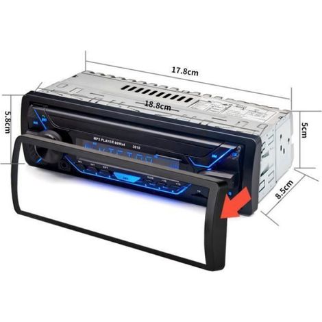 Autoradio - Bluetooth 5.0 - 240 W - Entrée USB SD TF - Fonction Mains Libres - 1 Pièce (1/4)