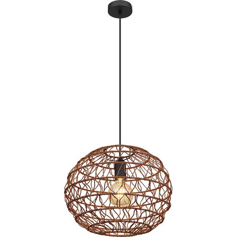 Globo - lámpara colgante - Senni - marrón - metal - Ø 39cm - E27