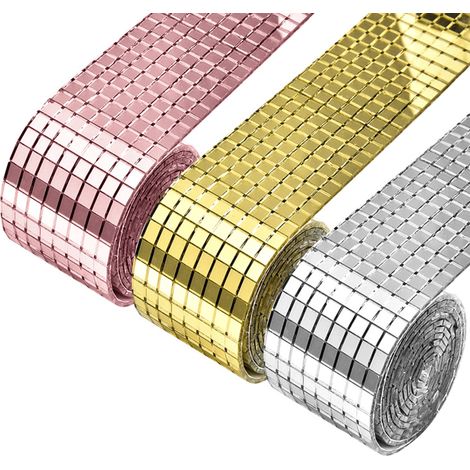 Pierres de mosaïque miroir miniatures 5 x 5 mm, carreaux de miroir auto-adhésifs (1/5)