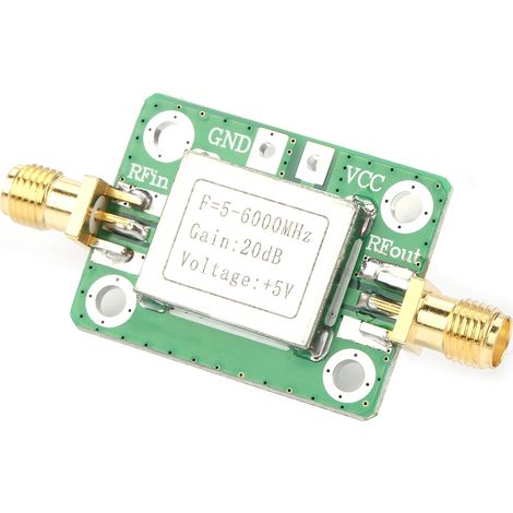 Amplificateur de signal RF à large bande 5-6 GHz, gain 20 dB, avec boîtier blindé. (1/5)