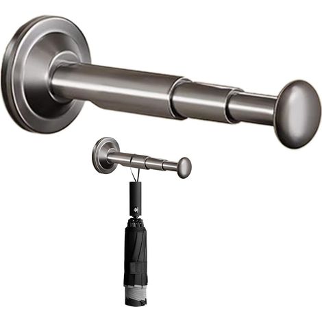 2-teiliger, teleskopierbarer Wäscheständer, teleskopierbare Kleiderstange für den Kleiderschrank, verstellbares Aufbewahrungsregal, bronzegrau (1/5)