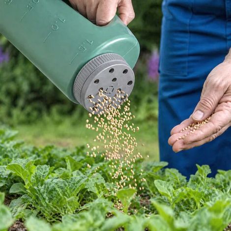 Épandeur à main Progarden® 2L - Distributeur d'engrais et graines vert (1/5)