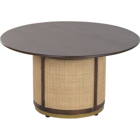 Mesa Centro Mango Fibra 85X85X47 Marron Oscuro (1/5)