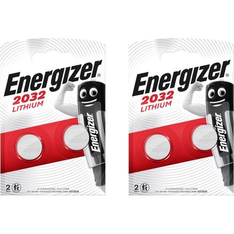 .4 piles Energizer CR2032.
.