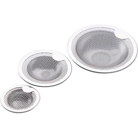 BUNTHAUS Lntyq Filtre de vidange en Acier Inoxydable, Filtre de Douche, pour Evier de Cuisine, Salle de Bain, Lavabo, Baignoires(3 pièces)