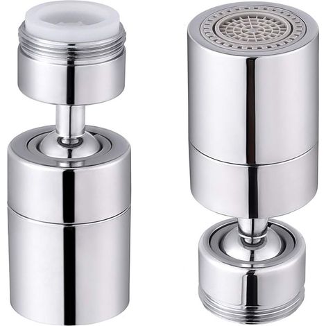 360° Swivel Faucet Aerator, 2 Modes Adjustable Kitchen Bathroom Faucet Aerator, 24mm Male Thread (1/5)