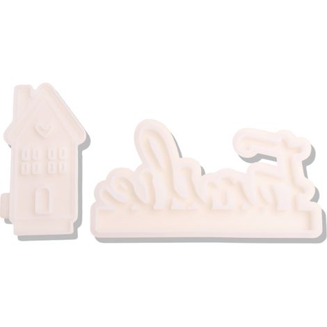 2 Pack Moule en silicone, Moule maison, Moule lettre Family, pour résine époxy, plâtre, bougie, décoration DIY(Troisième trimestre : septembre) (1/5)