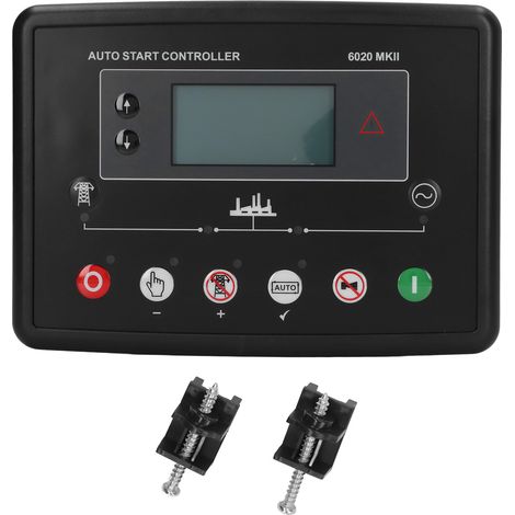 Contrôleur de Groupe Électrogène Automatique, Panneau de Commande avec Écran LCD, Boîtier ABS, Tension DC8-35V et AC 600V, Télécommande Incluse (1/5)