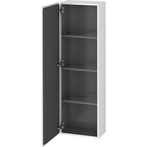 Armoire Duravit L-CUBE 400x243x1320mm ouverture gauche blanc brillant lack