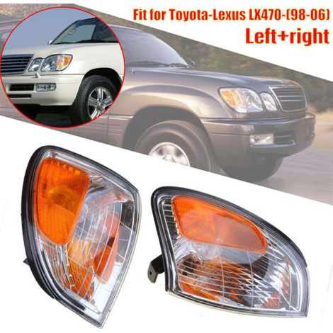Clignotants avant gauche et droit pour Toyota Land Cruiser LC100 FZJ100 / Lexus LX470 version américaine, feux indicateurs latéraux avant(2pcs) (1/5)