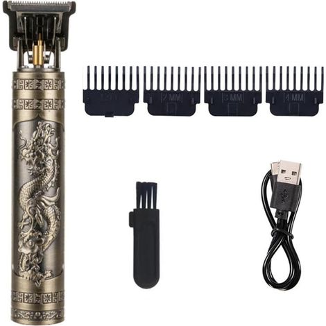 Tondeuse à cheveux sans fil pour homme, tondeuse rechargeable avec 4 peignes de guidage, charge USB, barbe électrique faible bruit la maison et le barbier - (1/4)