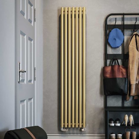 Brass Horizontal Designer Radiator Oval Column Central Heating Rads 1800 x 370mm (1/5)