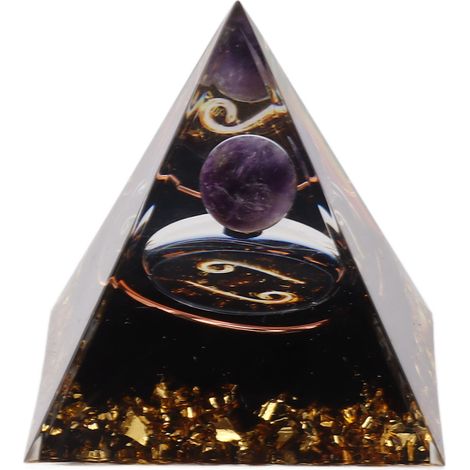 Pyramide Orgonite 5cm pour Énergie Positive - Générateur de Chakras et Méditation - Signe du Cancer (1/5)
