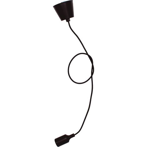 Colgante con portalamparas E27 negro de 1 metro GSC 0702180 (1/4)