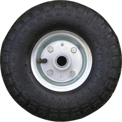 Imline – Galet jante métal gonflable 260x85x20mm – Charge maximale 135 kg – Pour roues jockey de remorque – Protection contre chocs