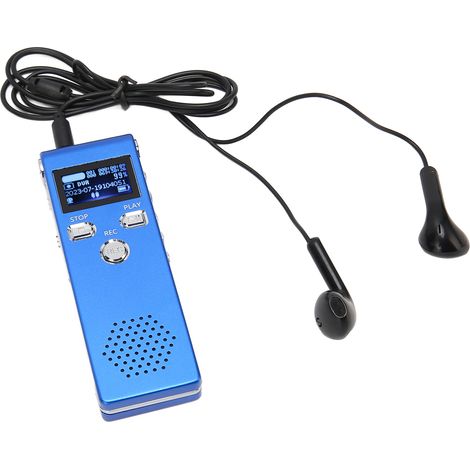 Enregistreur vocal numérique HD avec réduction du bruit, enregistreur MP3 stéréo et deux microphones intégrés pour conférences et interviews, 4 Go