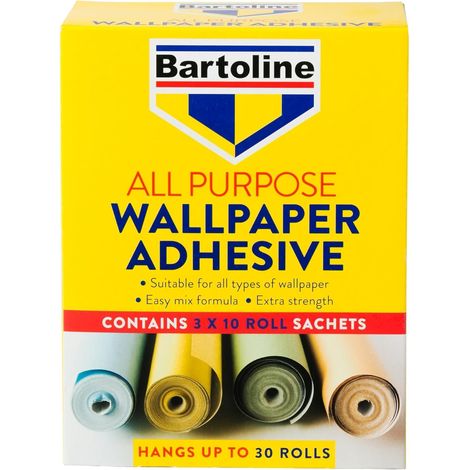 Colle à Papier Peint, 30 Rouleaux (36 Pintes) – Facile à Mélanger, Colle à Base D’Amidon pour Tous Papiers Peints, Vinyle, Texturés, Carreaux Polystyrène (1/5)