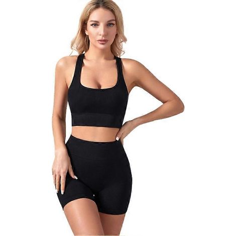 Ensembles de sport pour femmes : leggings taille haute et brassière de yoga (1/5)
