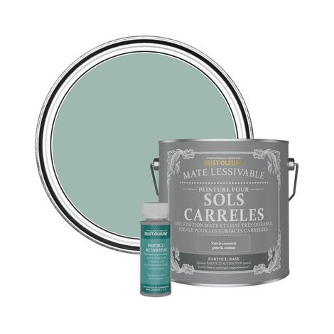 Peinture pour Sols Carrelés Mate Lessivable - Bleu littoral (1/3)