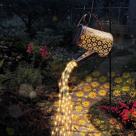 Arrosoir Lampes Solaires Exterieures Jardin, Guirlande Lumineuse Exterieure Solaire ImperméAble à L'Eau Avec Crochet de Berger Lampe LED Exterieur pour AlléEs de Jardin Et Balcons, Patio, Terrasse (1/5)