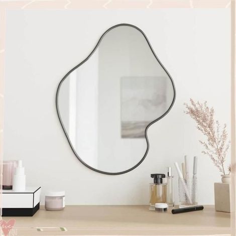 348273 Miroir mural Noir 50x40 cm (1/5)